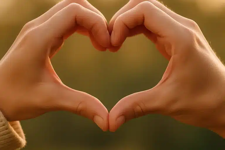 cœur avec mains