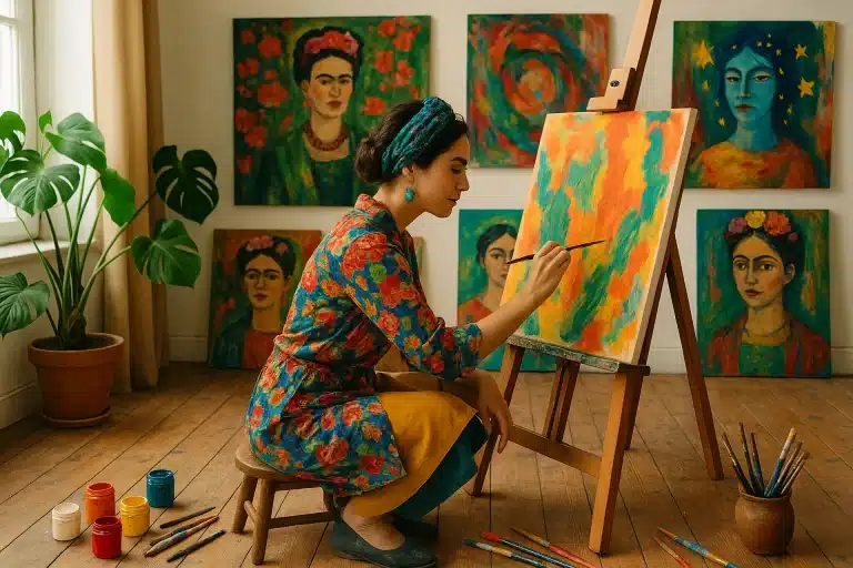 femme_peintre_atelier